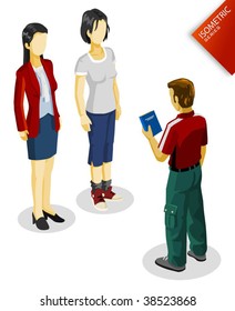 People Isometric. Isometric Series. Compose Your Own World Easily with Isometric Works.