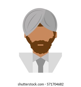 people israeli man with mustache icon image, vector illustration