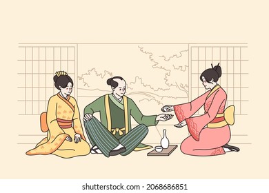 着物 座る のイラスト素材 画像 ベクター画像 Shutterstock