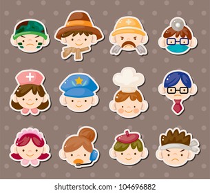 people job face stickers