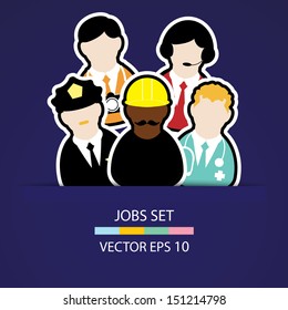 the people job set ,Illustration eps 10