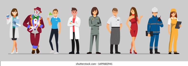 people job set ,Vector illustration cartoon character.