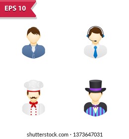 People - Jobs Icons. Professional, pixel-aligned icons in realistic colors.