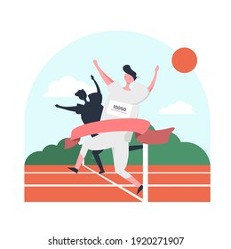 People Joined Run Competition and One of Them Finished and Won It