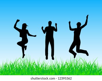 People jump