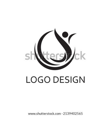 people jump circle logo design template