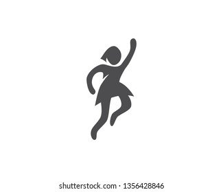People jump concept vector design