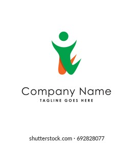 people jump logo template
