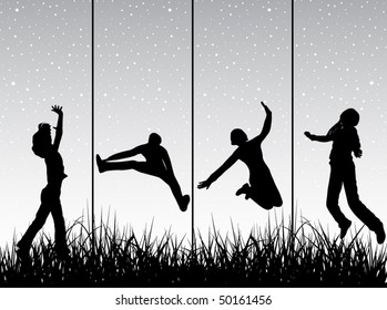 People jumping