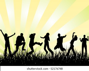 People jumping