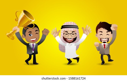 People jumping celebrating success achievement