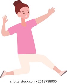 People are jumping with joyful expressions Illustration