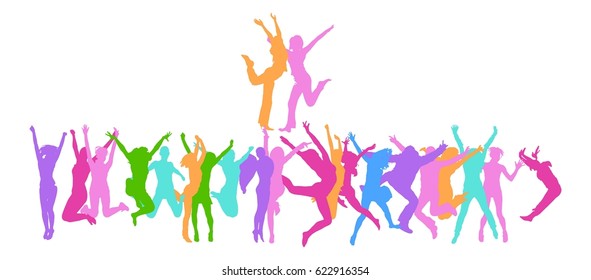 People Jumping Win-Win 