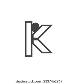 People With K Letter Logo Vector Template