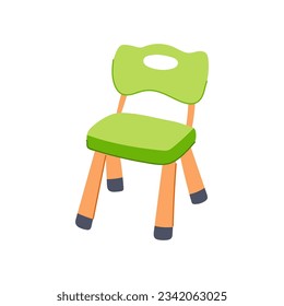 people kid chair cartoon. happy smile, fun young, character hair people kid chair sign. isolated symbol vector illustration