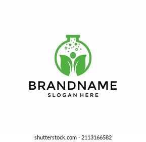 Die Leute lab Logo mit Blatt kombiniert mit menschlichen und floralen Elementen für jedes Geschäft.