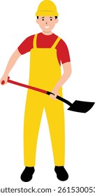 People Labor Day Illustration in Flat Cartoon Design. Isolated on White Background.
