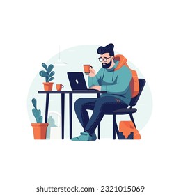 People with laptops in various situations