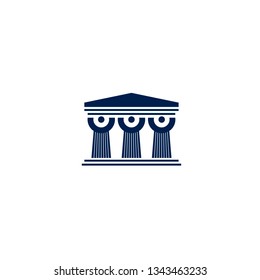 people law pillar logo vector icon illustration