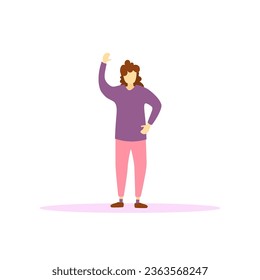 People lead a healthy lifestyle. Set of characters women. Moving and jumping characters girls in colorful clothes. Vector illustration in flat design. EPS 10.