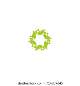 People Leaf Connection Logo Stock Vector Royalty Free Shutterstock