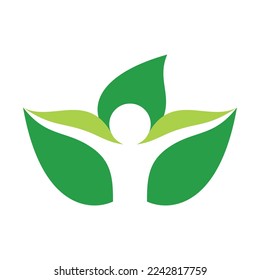 people leaf freedom logo icon template