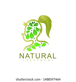 People and leaf logo combination, Human nature logo template