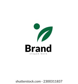 Plantilla de diseño plano del icono del logotipo de la persona