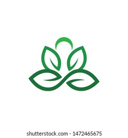 people leaf symbol for spa or natural healthy ready to use