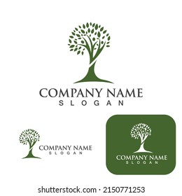 People leaf tree logo and symbol