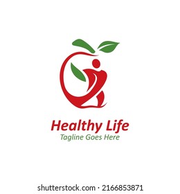 People leaf wellness logo abstract nature design Vector Image template