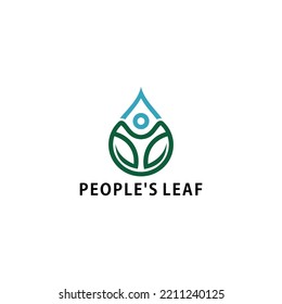 people leafe Logo Design Template