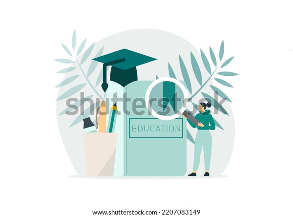 Learning Human Vector People Learning Isolated Flat Vector Illustration Stock Vector (Royalty ...