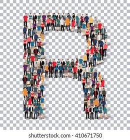 People letter alphabet 3d