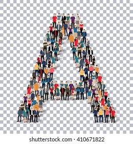 People letter alphabet 3d