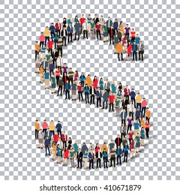 People letter alphabet 3d