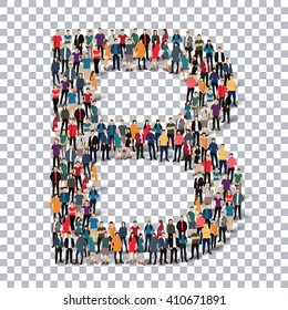 People letter alphabet 3d