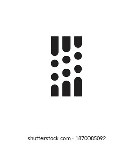 people i letter creative logo design