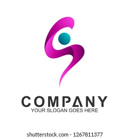 people letter S logo template