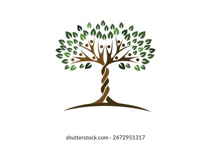 People Life Tree. Vector Illustration