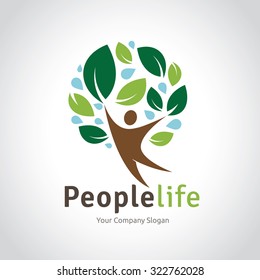 People Life Vector Logo Template