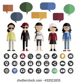 People Lifestyle Contemporary Icon Vector Concept