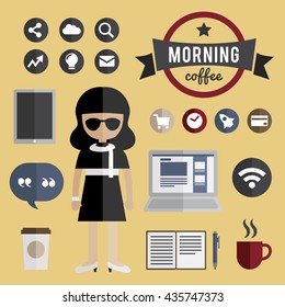 People Lifestyle Contemporary Icon Vector Concept