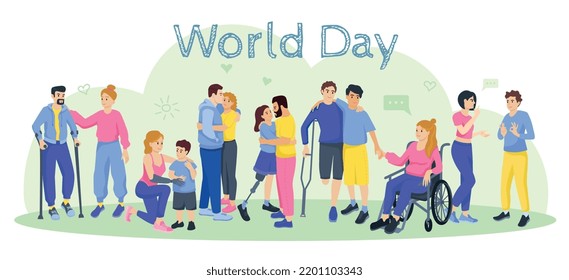 People lifestyle flat composition with text chat bubbles and characters of persons vector illustration