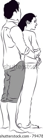 people line art, couples