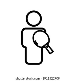 People line icon with bet. table tennis illustration icon. simple design editable. Design template vector