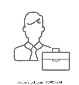 People line icon. Business man line vector illustration