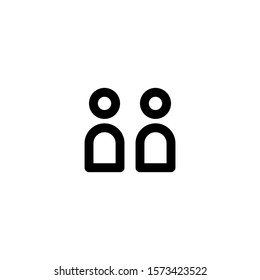 People line icon. linear style sign for mobile concepts and web design. Outline vector people icon. Symbols, logo illustrations. Vector image