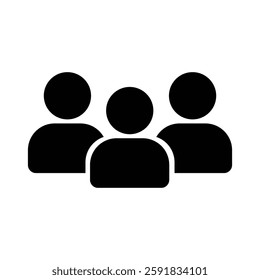 people line icon, outline and solid vector illustration, linear pictogram