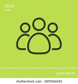 people line icon, outline vector illustration.